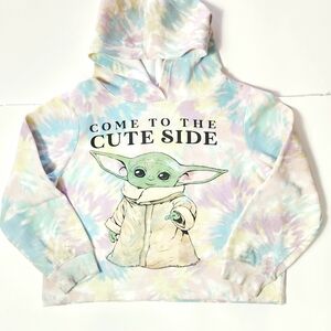 Star Wars Girl's Pastel Tie-Dye Crop Hoodie Size: L